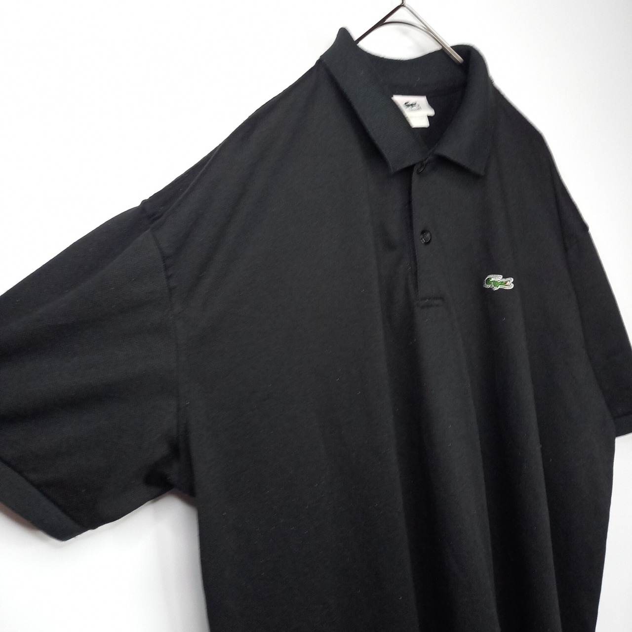 90s　フレンチラコステ　半袖　ポロシャツ　刺繍ロゴ　オーバーサイズ　ユーロ古着