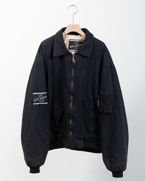 good faded cotton padding bomber jacket / From EUROPE