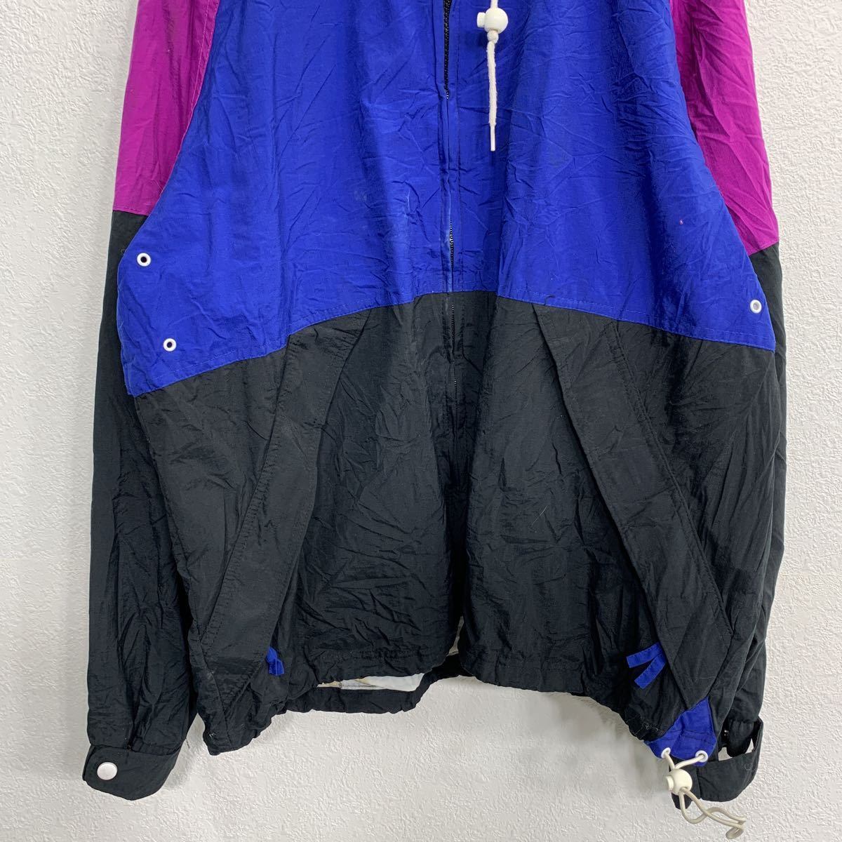 FIELD STREAM ナイロンジャケット Lサイズ フィールドストリーム ウインドブレーカー 黒 紫 青 古着卸 アメリカ仕入 t2201-3268