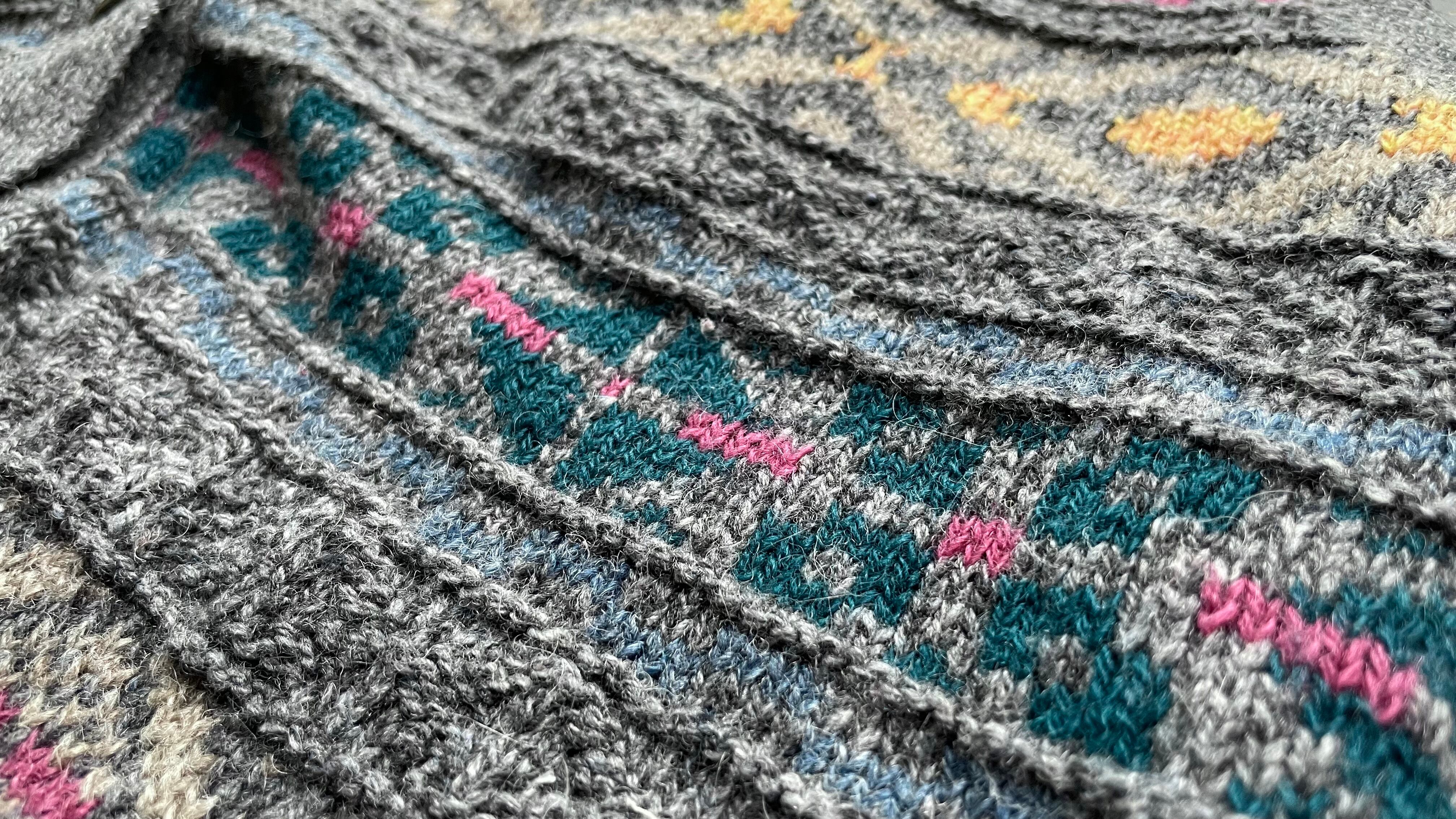 1980-90s eddie bauer ethnic weaving design knit vest