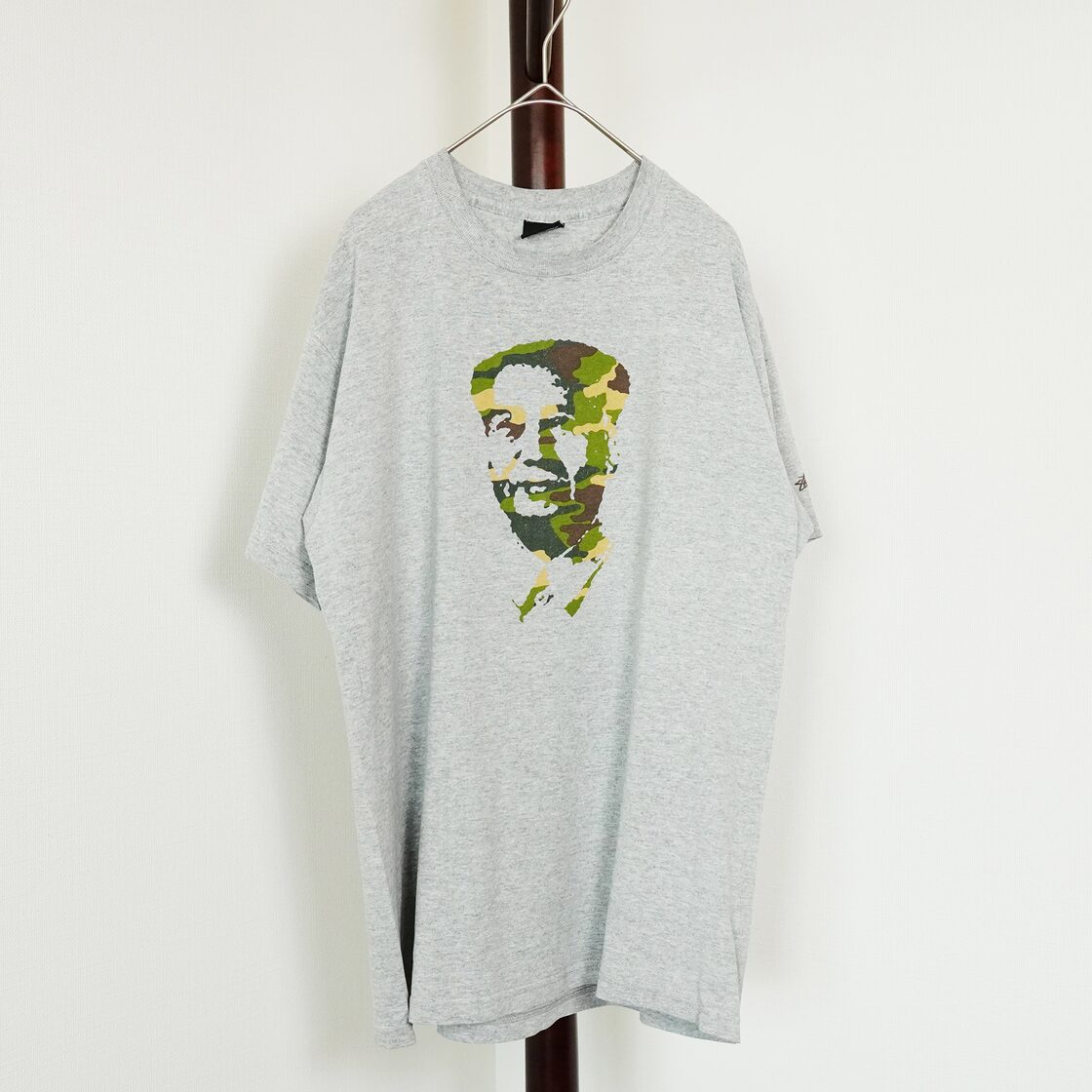00s Old Stussy ステューシー／紺タグ・毛沢東・カモ柄／グレー／T 