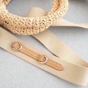 プラダ カナパ トートバッグ ラフィア ベージュ ブラウン