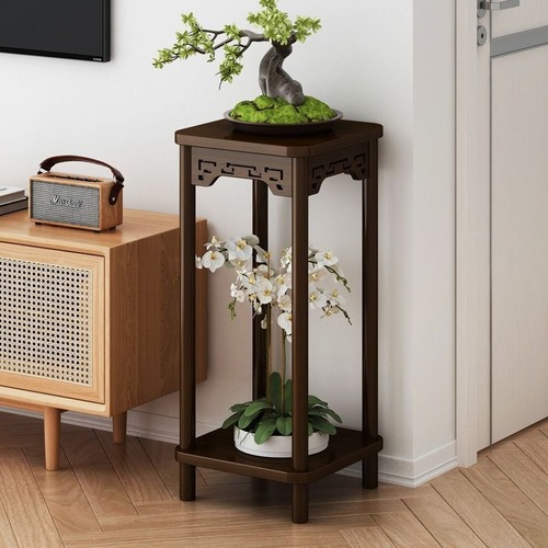 フラワースタンド プランター台 葉植物 植木鉢 サイドテーブル おしゃれ コーナースタンド 木製