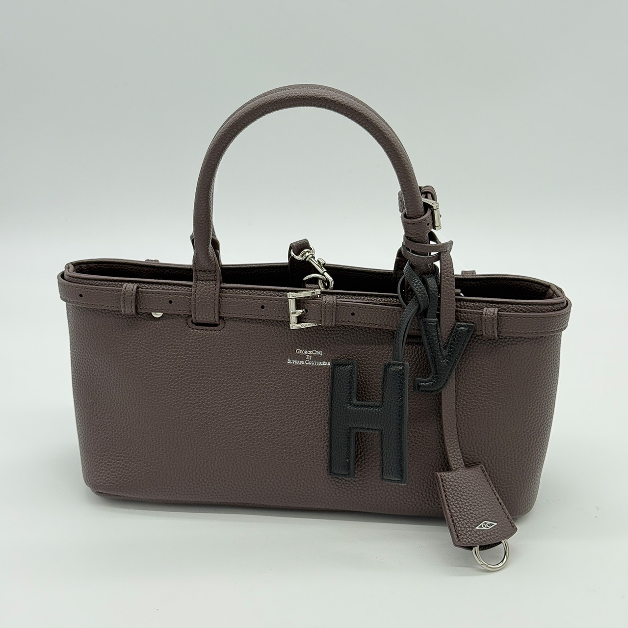 INITIAL CHARM Large (D.brown)