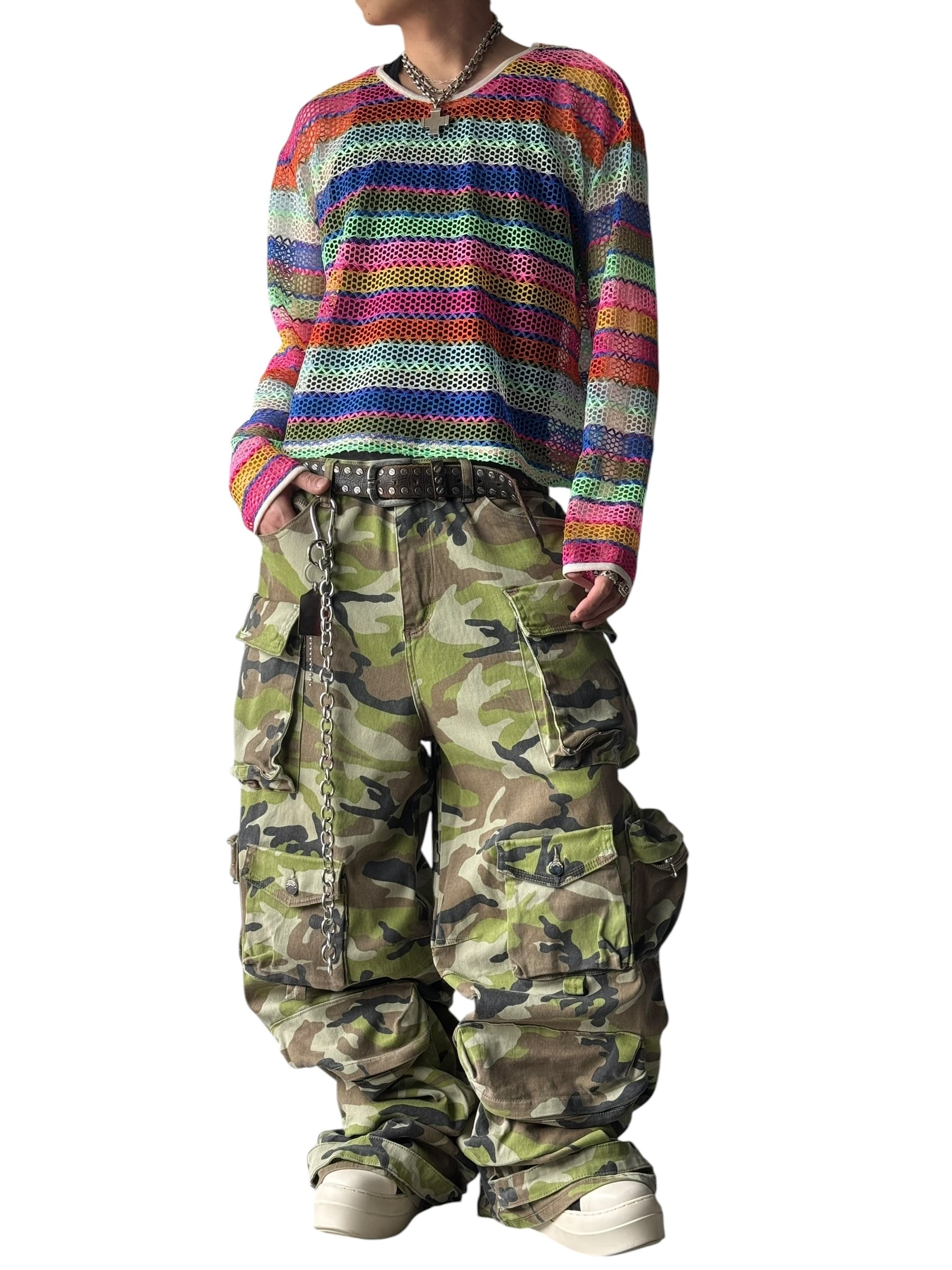 PERSONSOUL Camouflage Overalls with Zip-Off Legs | PAY ID