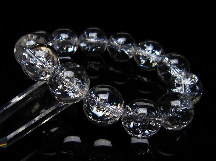 アイリスクォーツ 水晶 ブレスレット 18mm 一点物 おまかせ便 111