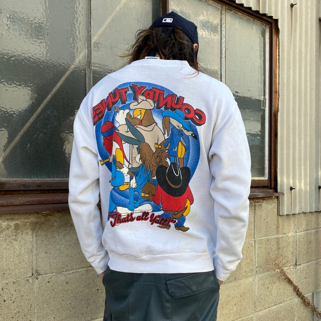 80's ワーナーブラザーズ スウェット 白 トレーナー