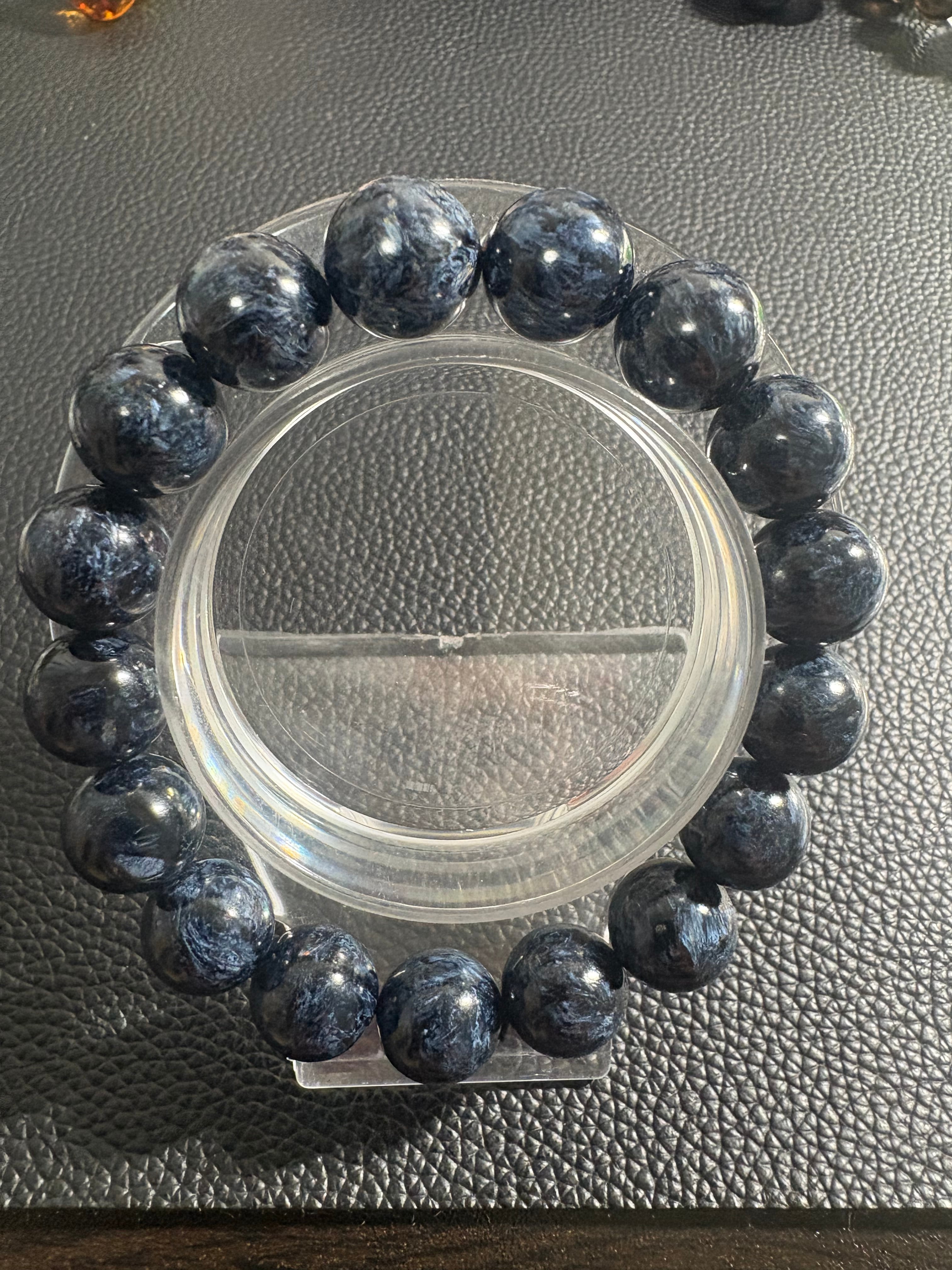 美品】天然石 パープルラリマー 内径16.5 7x7mm パープルラリマー 1点