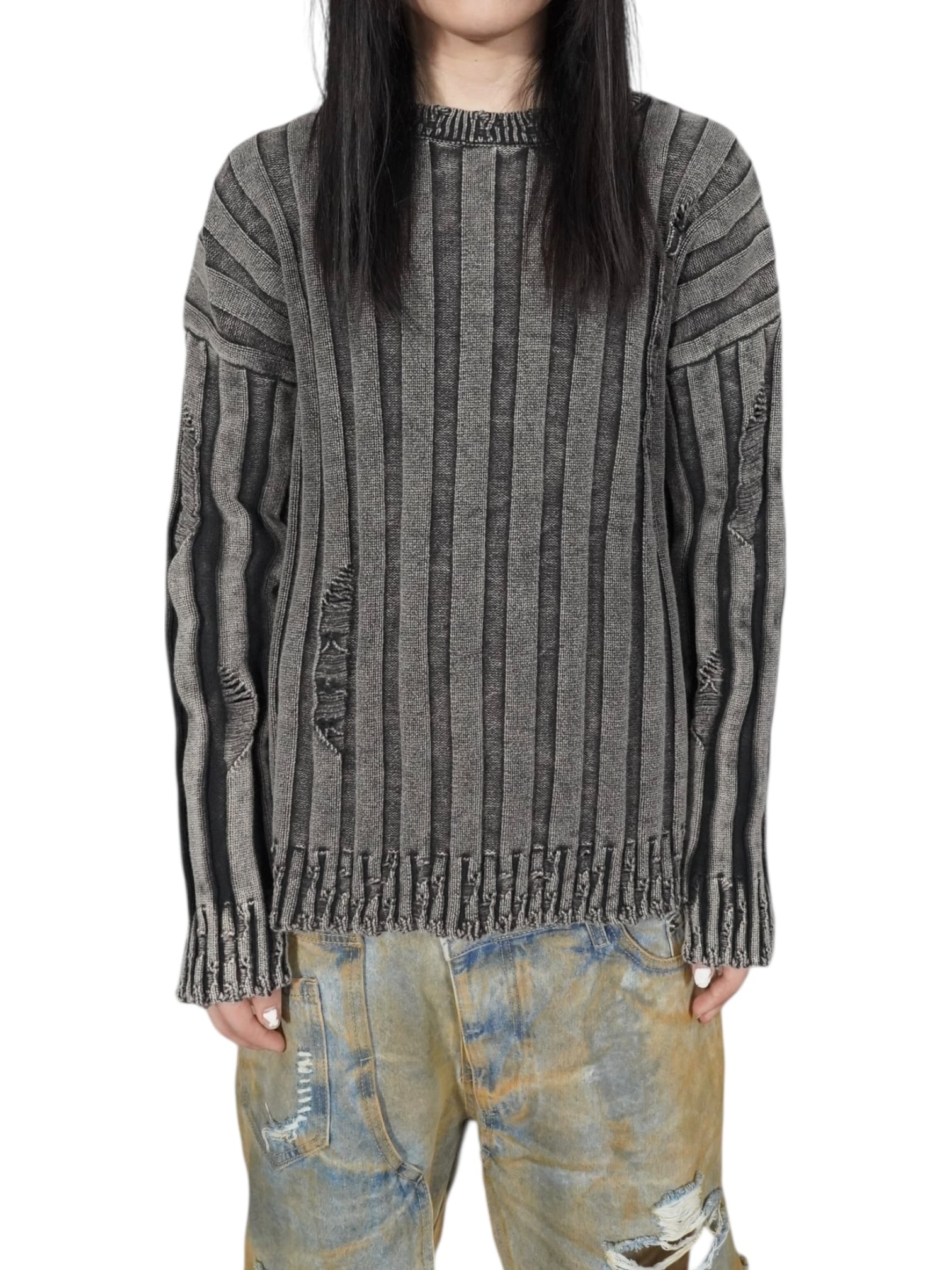 PLANET STUDIO】wax coating flare denim pants | OVERTURE WEB SHOP