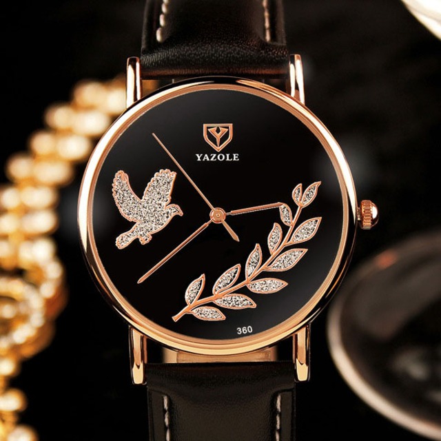 Yazole 2017腕時計女性レディースブランド有名な女性腕時計時計クォーツ時計女の子のためmontreファムレロジオfeminino