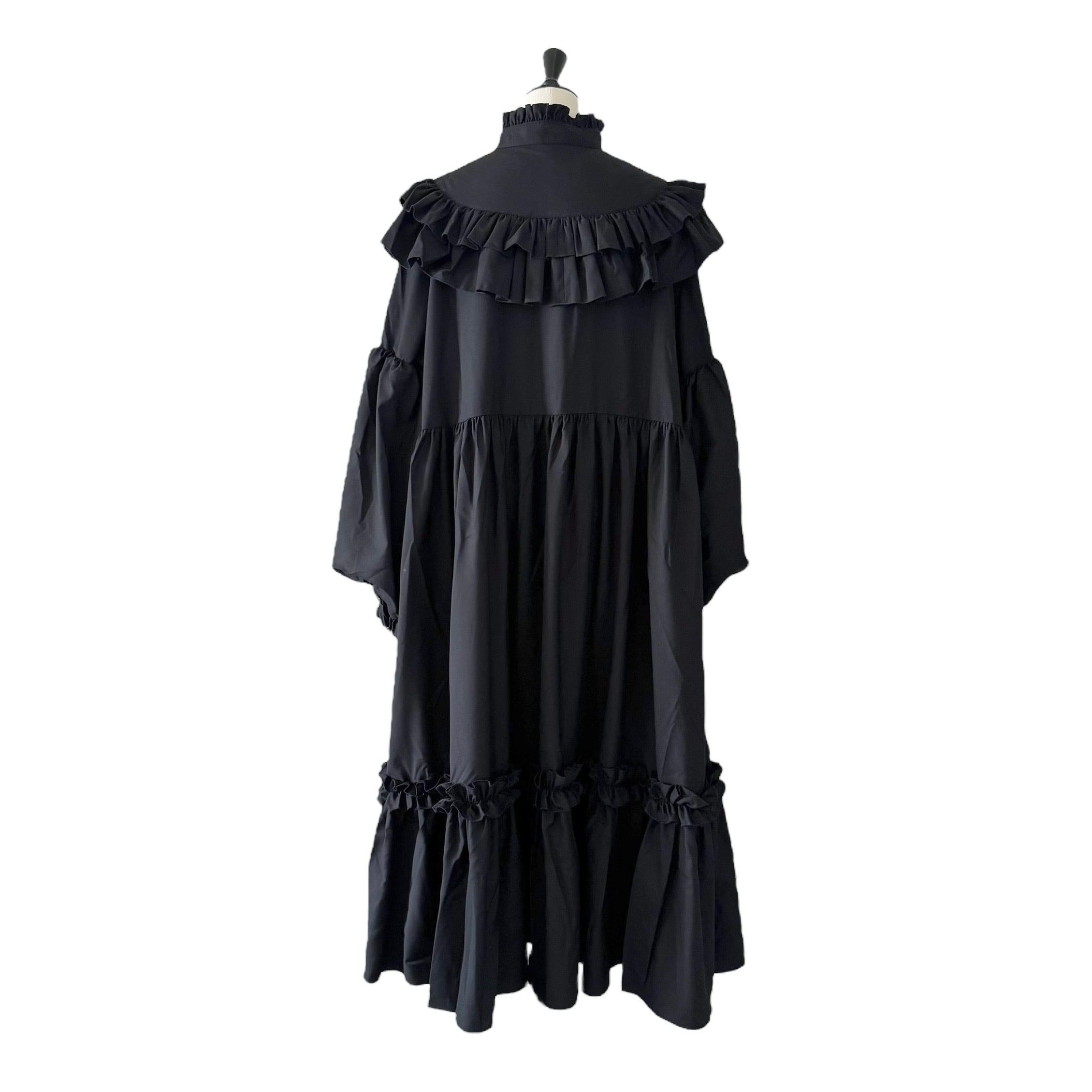 ヨークフリルワンピース BLACK