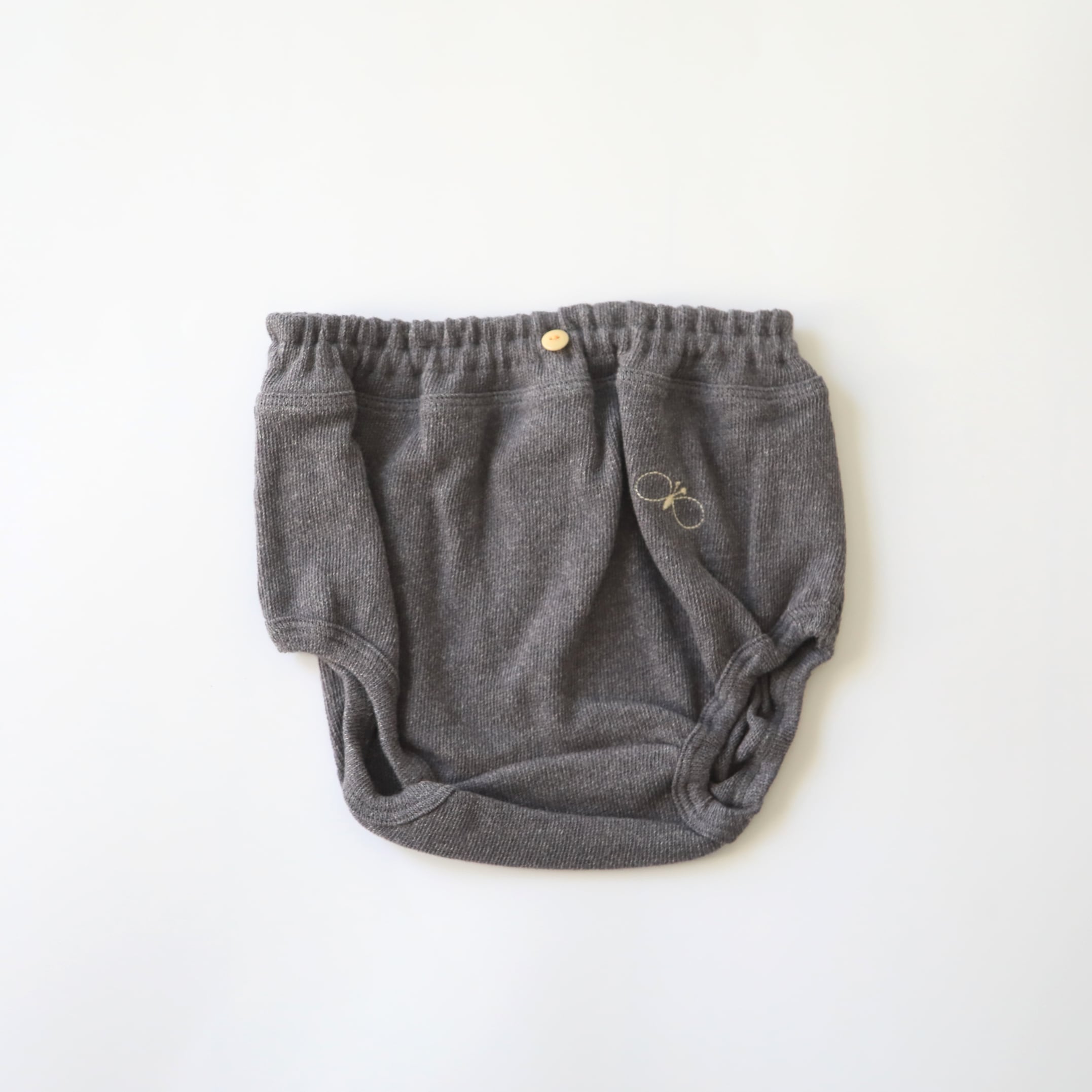 mina perhonen / choucho ブルマパンツ / yellow・charcoal / 70,80cm