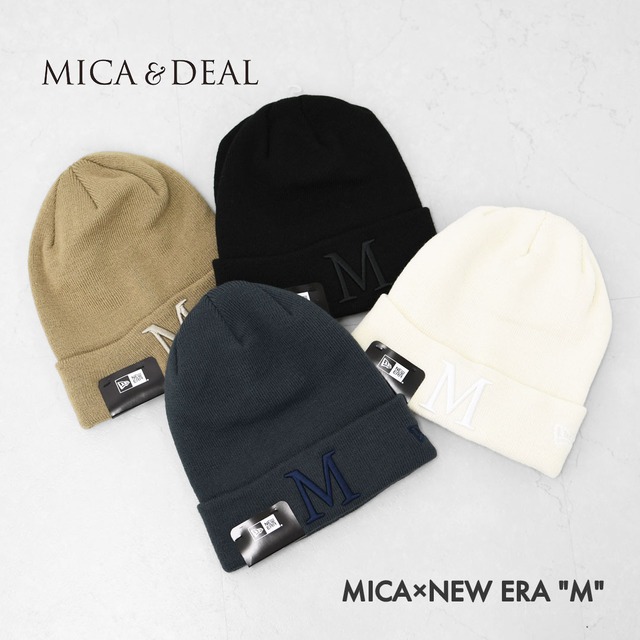 MICA&DEAL [マイカアンドディール] MICA×NEW ERA "M"ロゴ刺繍カフニット帽 [0125410356] マイカ×ニューエラ Mロゴニット・シンプル・ニットキャップ・LADY'S [2025AW]
