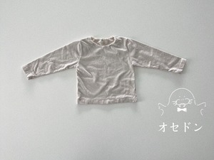 【mini point】ナチュラルレースカットソー グレージュ 90~130cm 240856