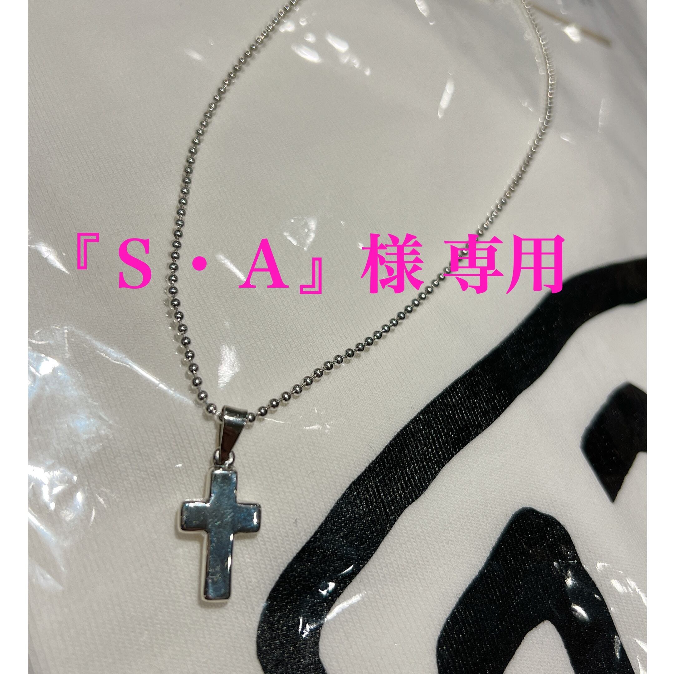 オススメ Cross-strap chain Necklace