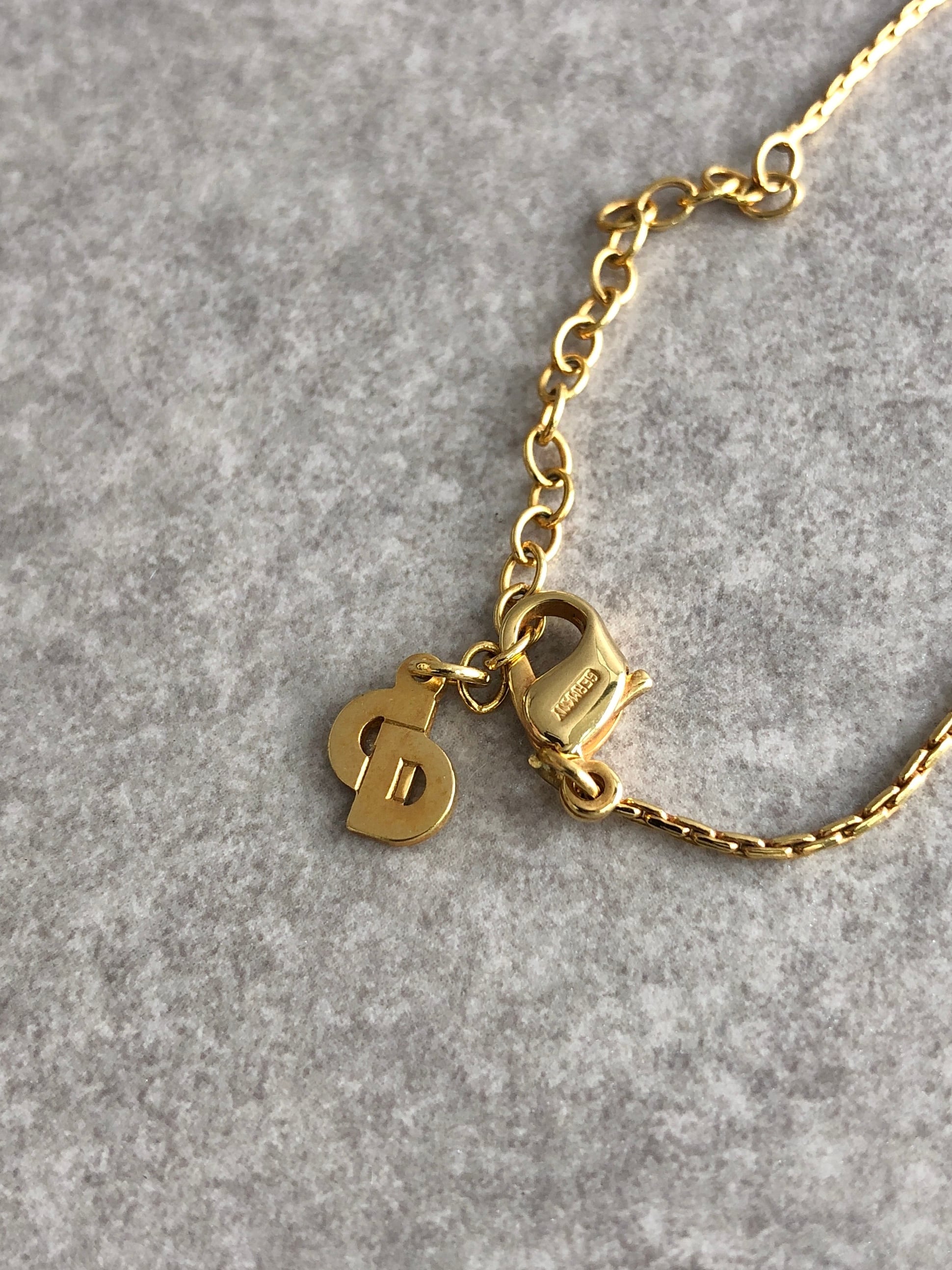 Christian Dior ネックレス ゴールド ストーン ヴィンテージ Christian Dior クリスチャン ディオール ネックレス ゴールド