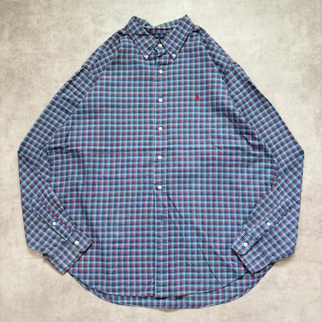 RRL ラルフローレン ダブルアールエル シャツ キムタク XL 青 21910