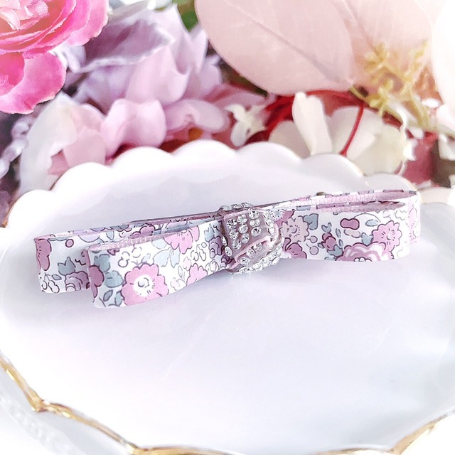 7573　No.009　 アルミレーナ　ヘアクリップ (クォーツピンク)【Ryl & Moca】