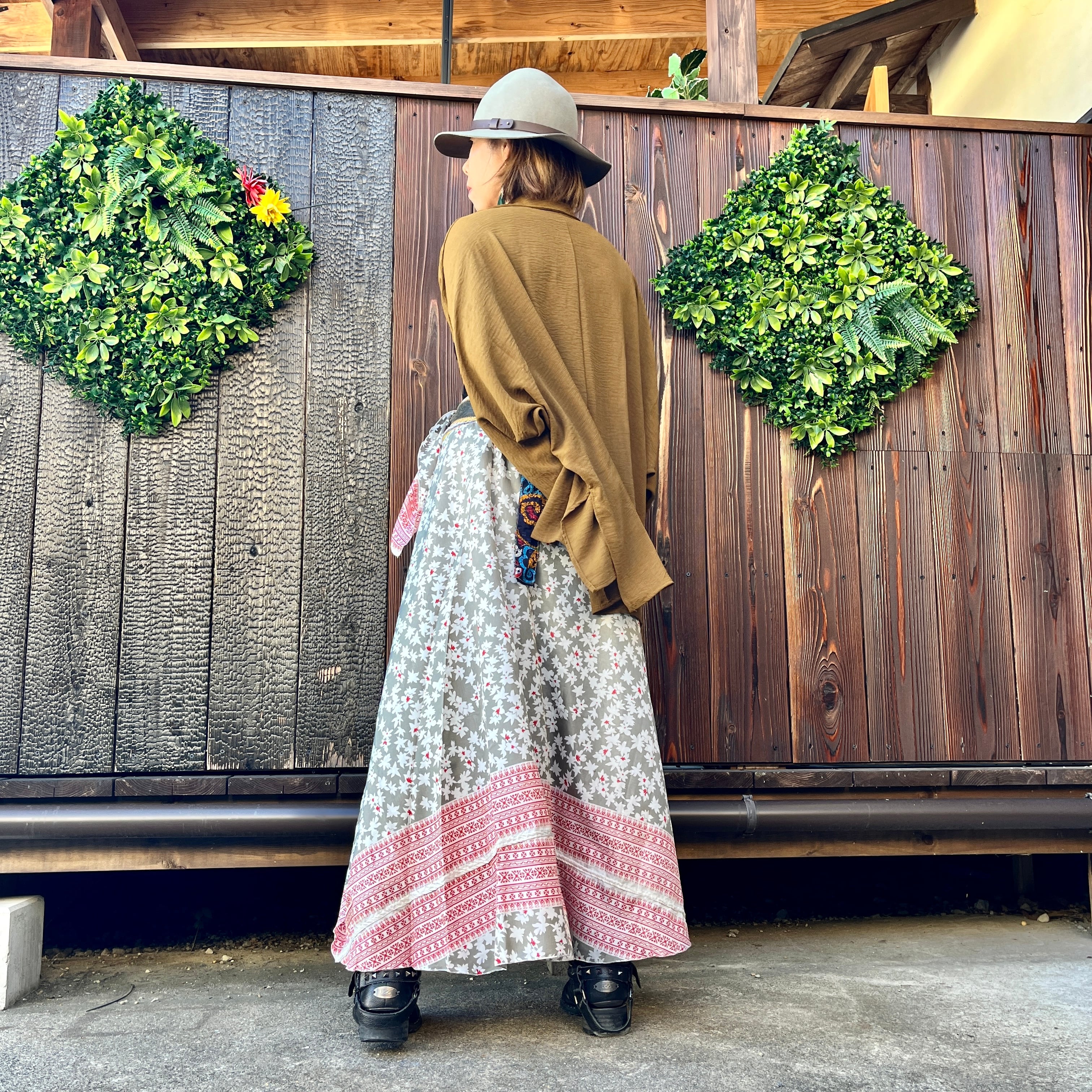 巻きスカート　古着 シルク巻きスカート9011 | アジアン雑貨ルチュ