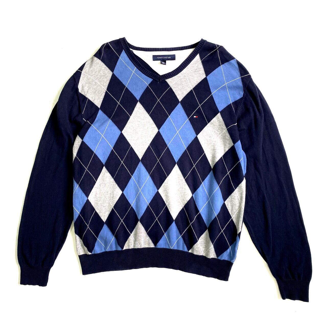 TOMMY HILFIGER トミーヒルフィガー Vネック アーガイルチェック TOMMY HILFIGER トミーヒルフィガー Vネック アーガイルチェック