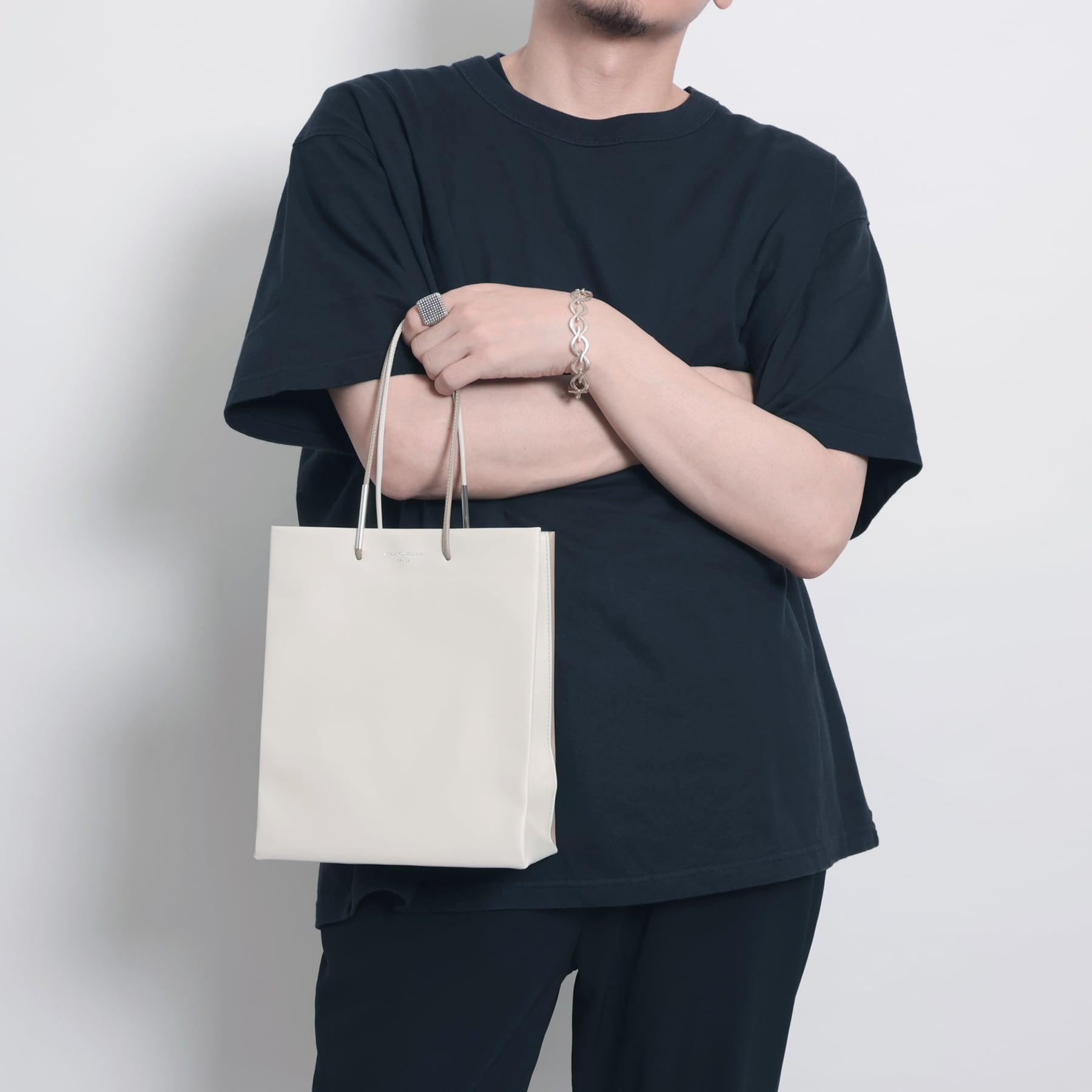 UNKNOWN PRODUCTS × YArKA】Leather Paper Bicolor Bag [CHORITSU3