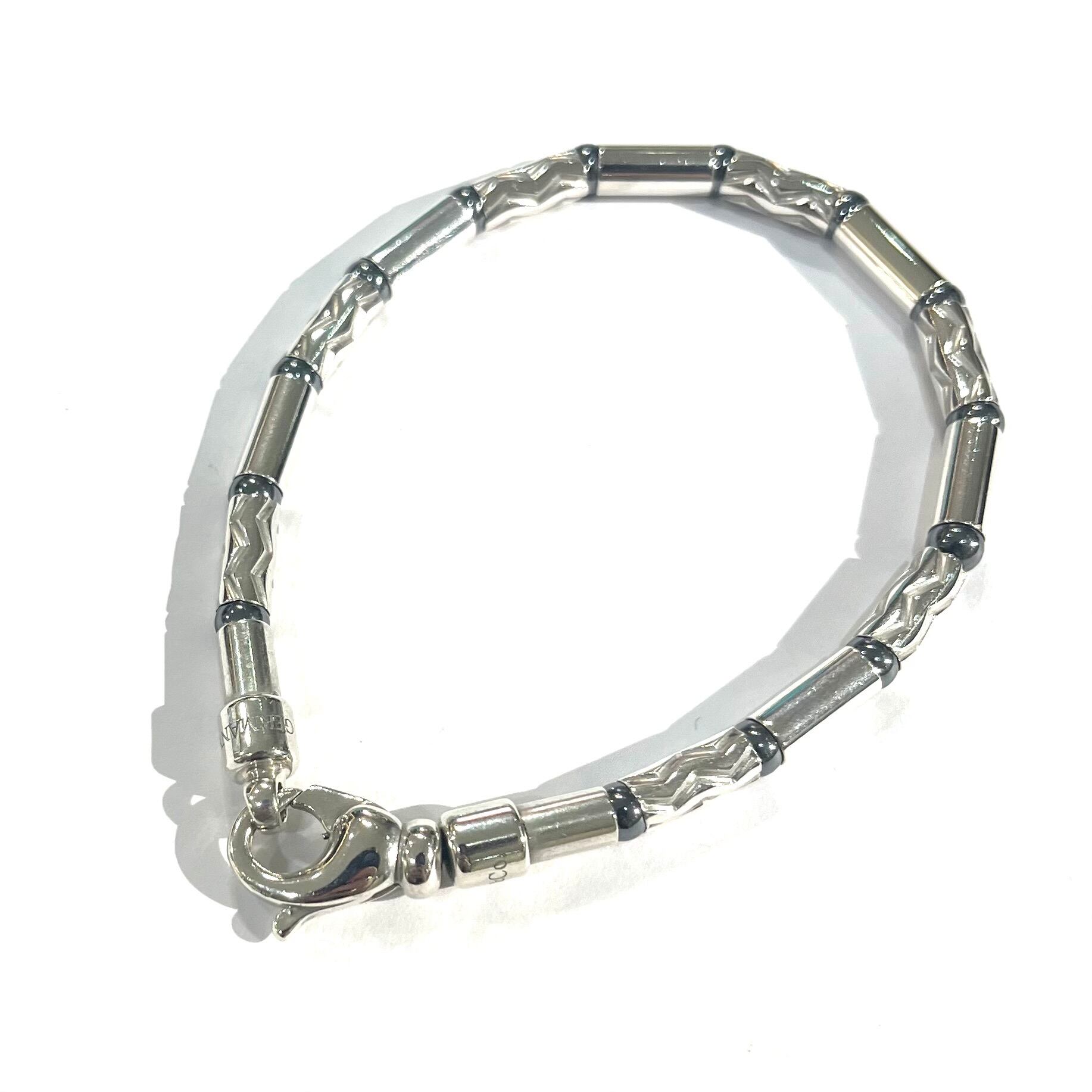 希少【TIFFANY&CO.】2991 ドイツ製 幾何学ヘマタイトジグザグ
