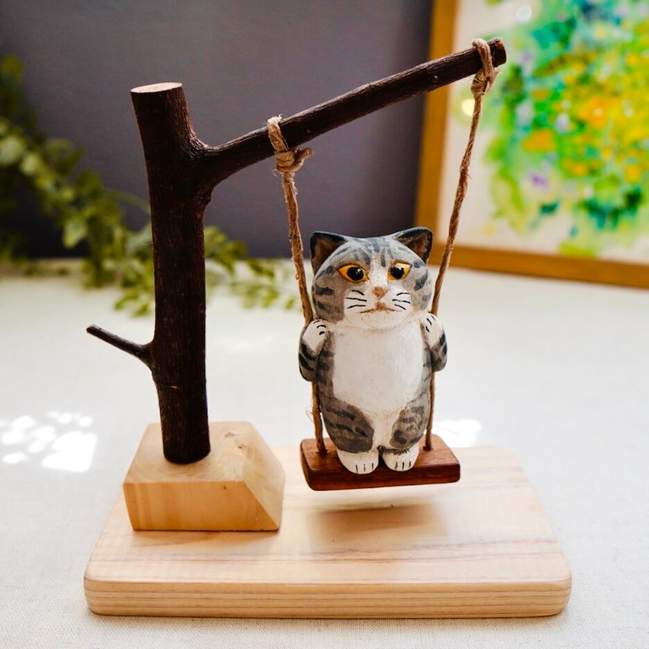 猫の絵 440 水彩画 原画 キジトラ | Forest cat