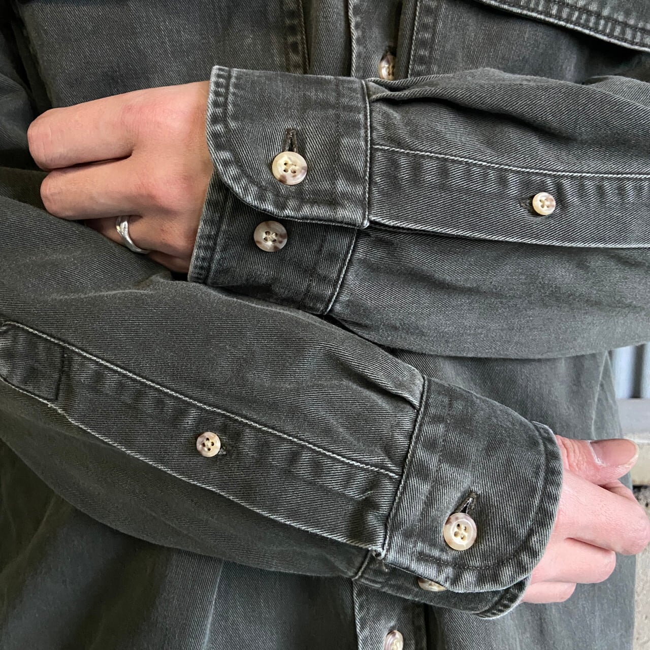 Carhartt カーハート 長袖 コットン ボタンダウンシャツ メンズM 古着