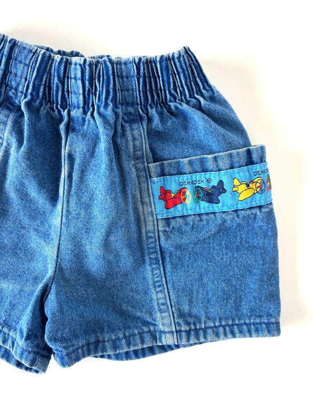 【2T相当・vintage】USA製　OshKoshデニムショートパンツ