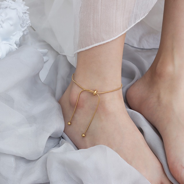 ゴールドチェーンアンクレット　10854