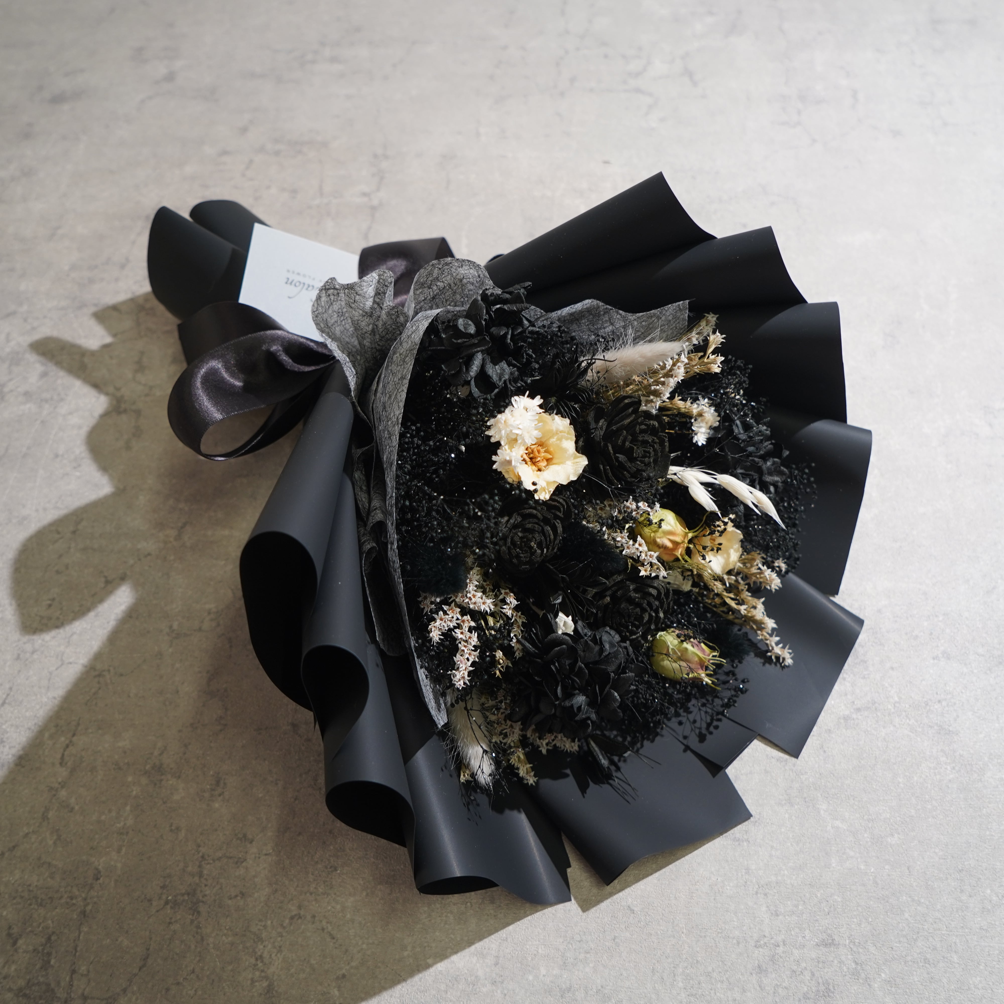 ドライフラワーの花束 Mサイズ ブラック M-527≪限定1点≫