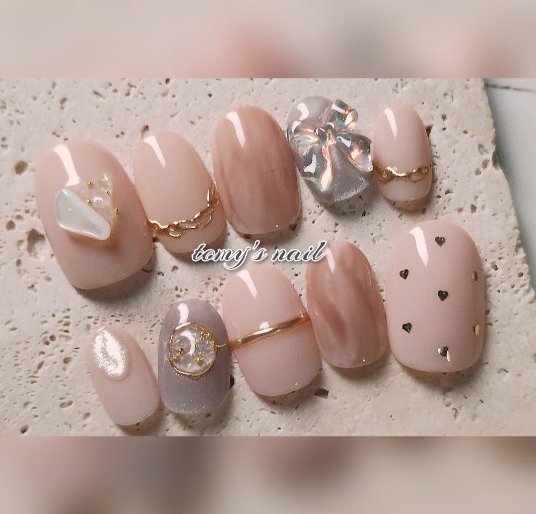 べっ甲ニュアンスネイル🍁 no.001 ニュアンス べっ甲 ネイルチップ