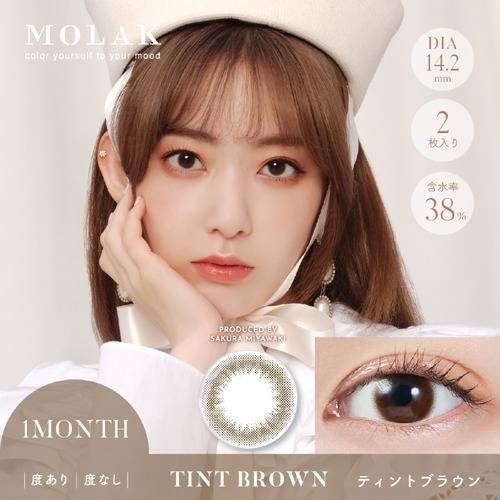 モラクマンスリー(MOLAK monthly)《TintBrown》ティントブラウン[2枚入り]