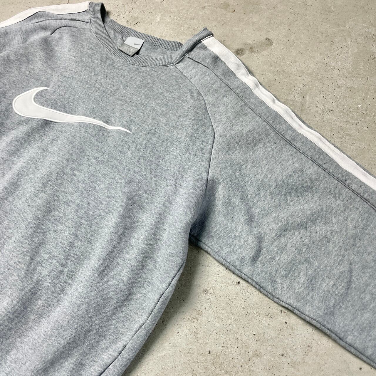 00年代 NIKE ナイキ ビッグロゴ サイドライン スウェットシャツ メンズXL相当