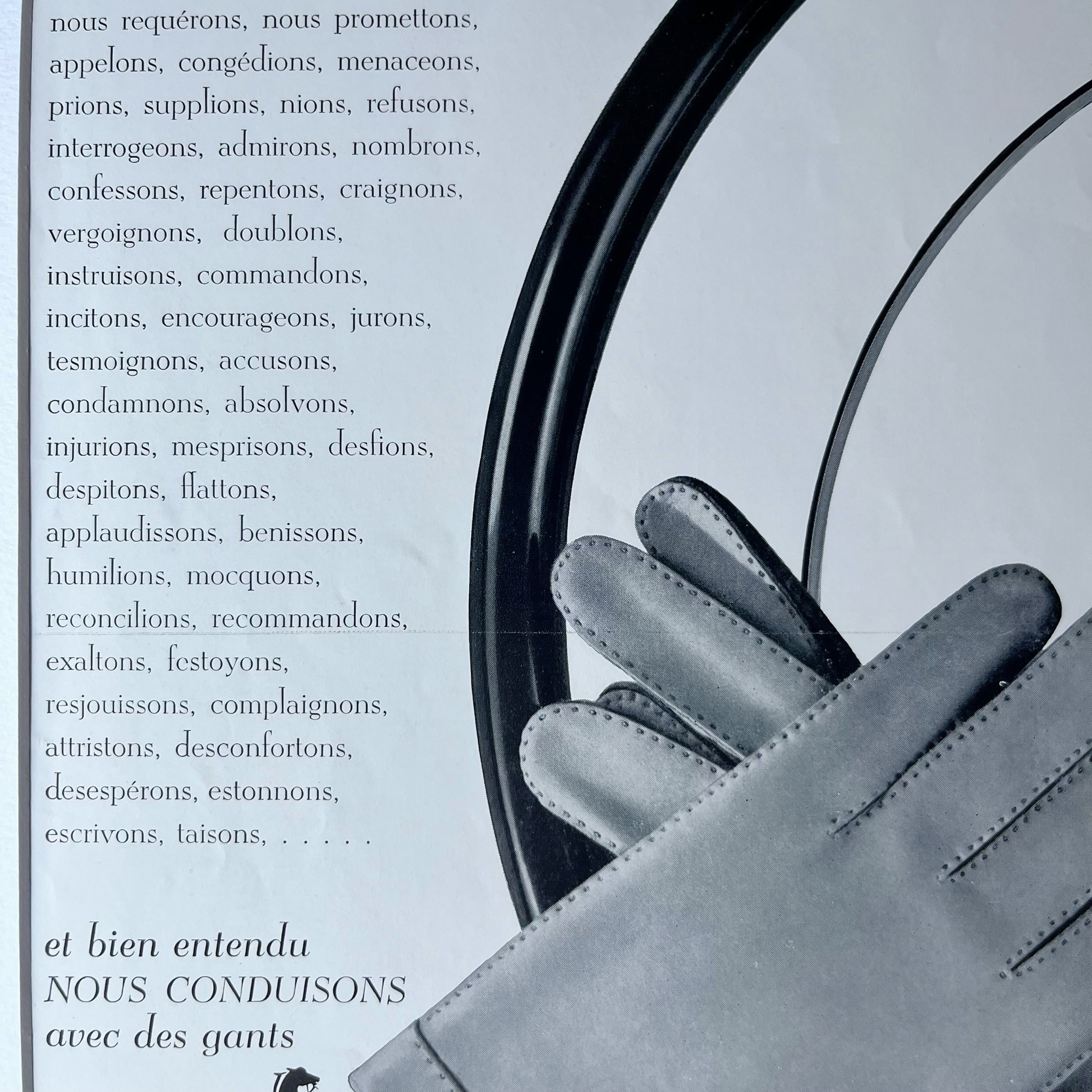 1956 広告＞ HERMES エルメス グローブ ポスター ヴィンテージ アート