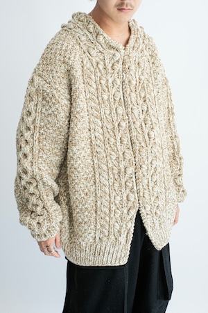 【WATARU TOMINAGA】Hand-knitted Cardigan