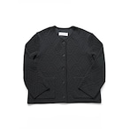 Porter des boutons │キルト柄ニットジャケット(black)