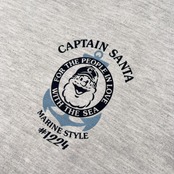 CAPTAIN SANTA キャプテンサンタ 背中BIGプリント 半袖Tシャツ サイズ LA /グレー/レディース