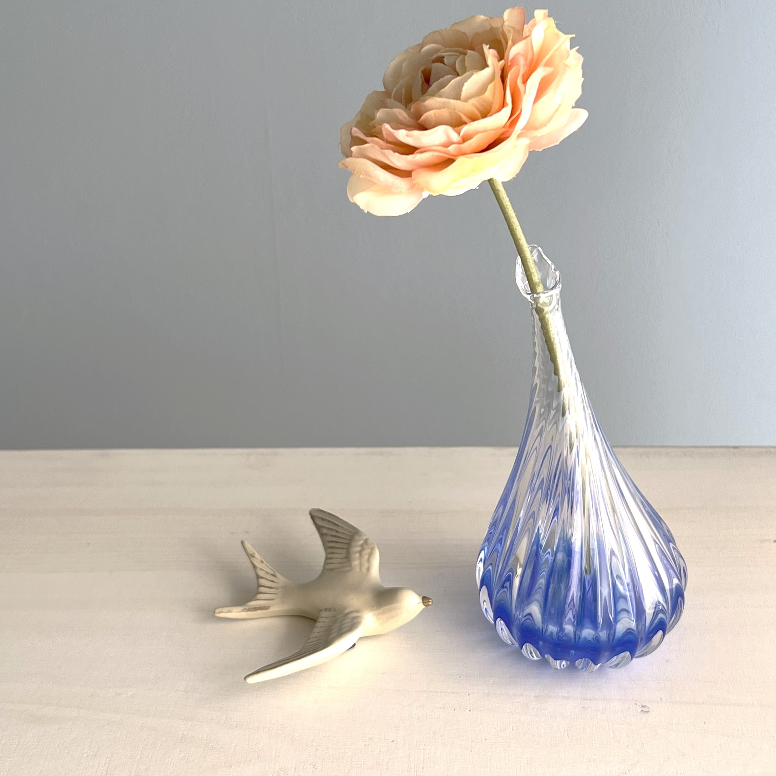 【yuragi】 No38. vase -Kirarira-  blue elegance  一輪挿し 花瓶(long M)