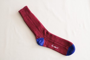 theMost　オリジナルソックス　Heel＆Toe（ボルドー×ロイヤル）
