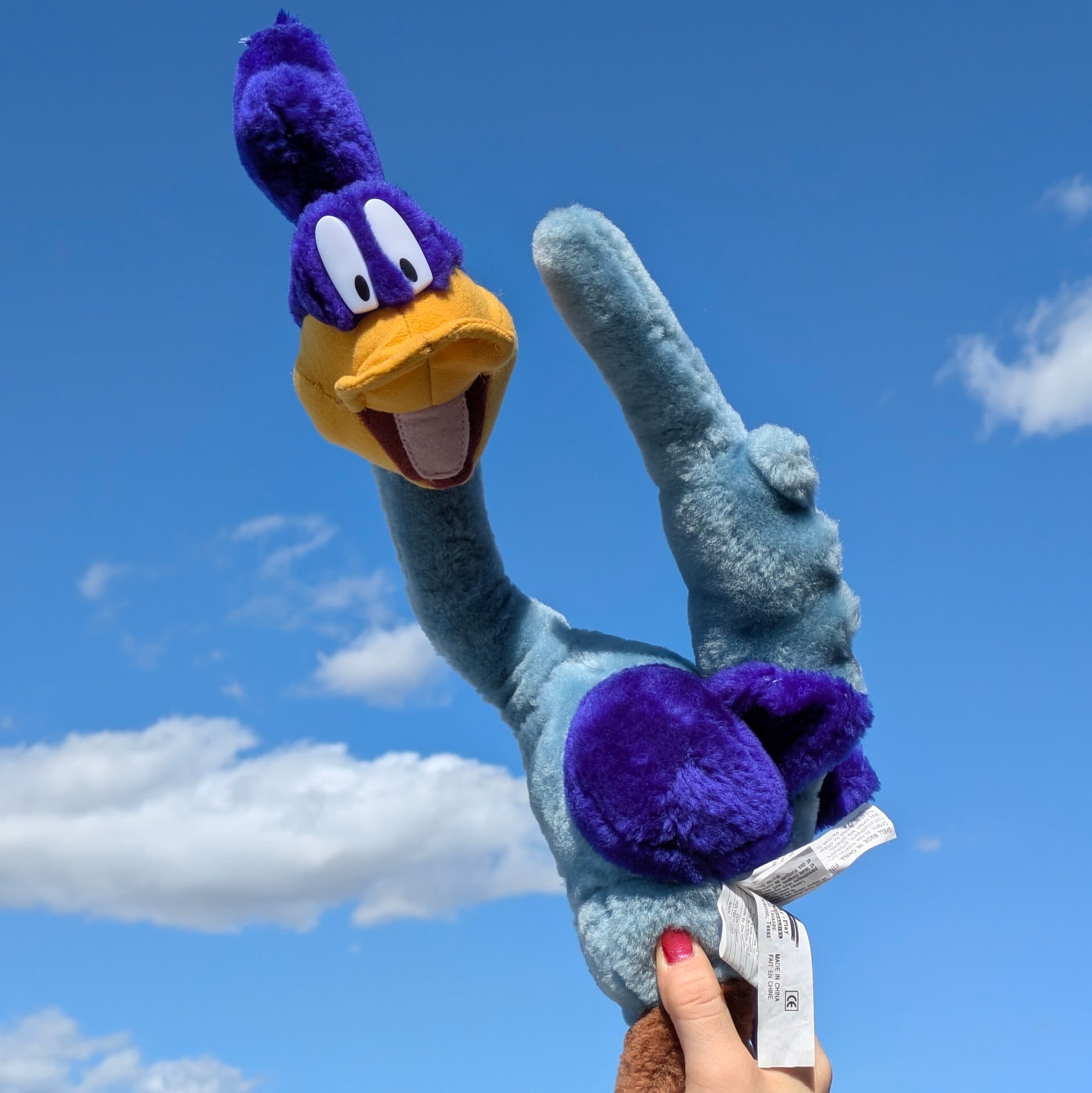 ☆VINTAGE 1997☆【 Looney Tunes ( ルーニーテューンズ )】ロードランナー / BIGベンダブルぬいぐるみ / プラッシュ 〚アメリカン雑貨 アメトイ〛