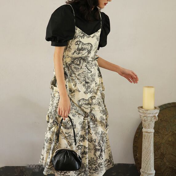 アニマルプリントキャミワンピース 10206