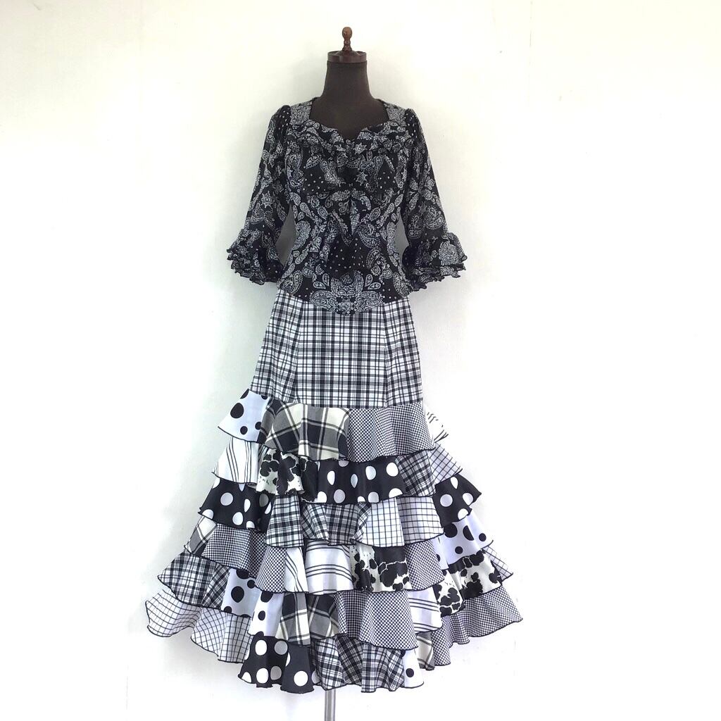 フラメンコ衣装 ツーピース 3Lサイズ E365 | アトリエ貴美恵