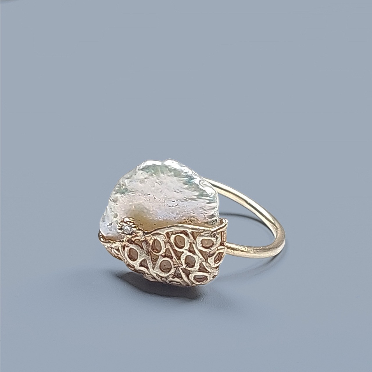 K10 Keshi Pearl Ring