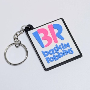送料無料！ ★ラバーキーホルダー★ 【 Baskin-Robbins （バスキンロビンス） 】 〚アメリカン雑貨 アメトイ〛