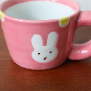 波佐見焼　新うさぎピンク　ミニマグカップ　15-066