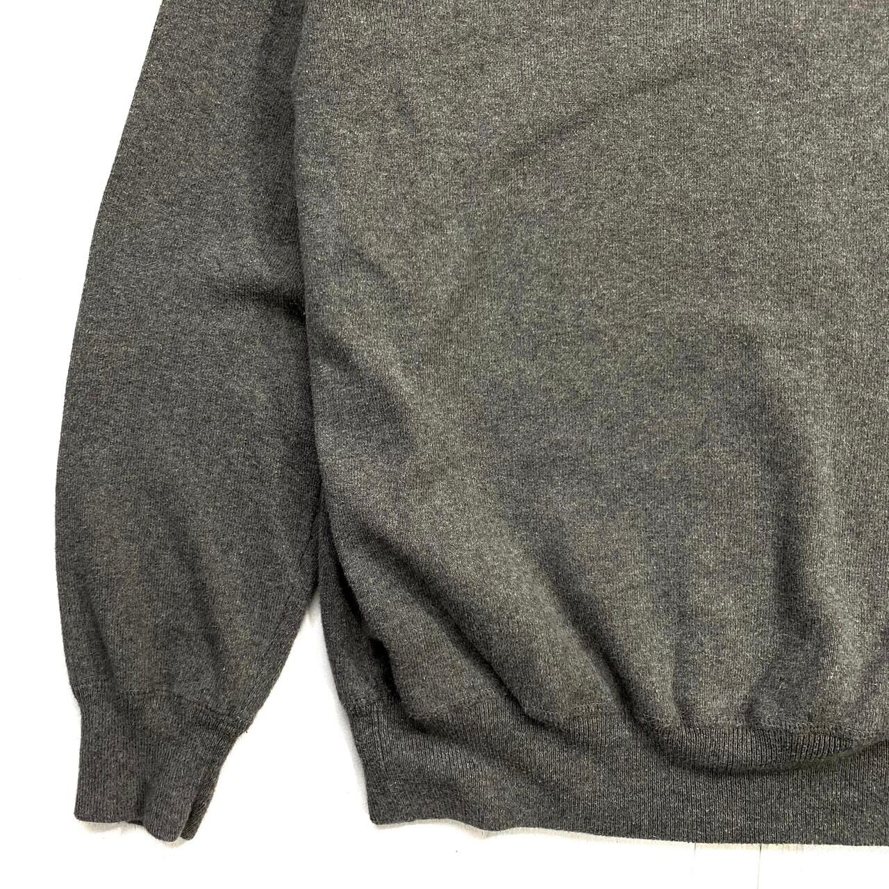 グレー ストライプ ニットセーター ラルフローレン正規品 新品未使用】ポロラルフローレン 長袖ニットセーター Vネック