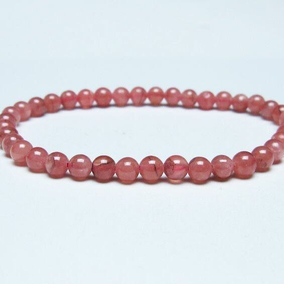 インカローズ ブレスレット 5mm ロードクロサイト ブレス 一点物 メール便可 [M便 1/10] 111-46674