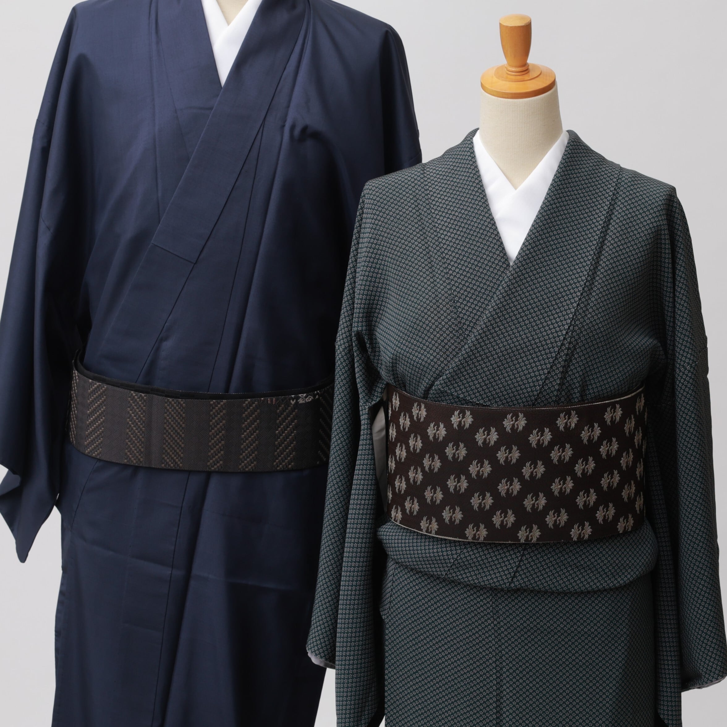 究極の半幅帯：向い鶴×LOGO | OKANO博多きもの制作所