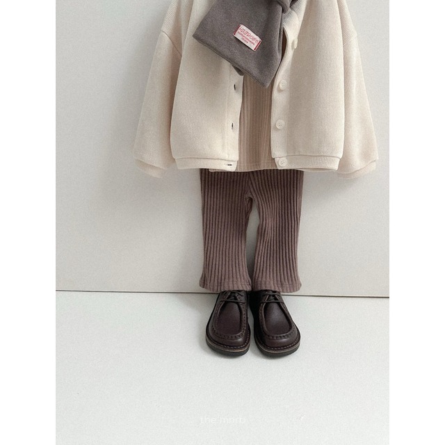 《予約》minirobe ¨ velvet ribbed cardigan